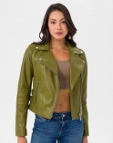 Lilly Biker Leather Jacket - image 2 of 6 in carousel